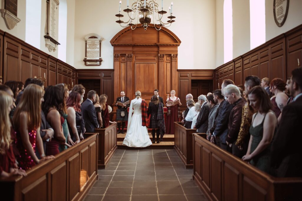 Traditional wedding in the Wren chapel